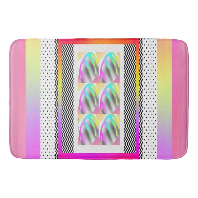 ABSTRAKT FEATHERS+CHEVRON Design Badrumsmatta (Framsidan)