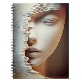 Abstrakt Feminine Ansikte Wall Art - modern textur Anteckningsbok