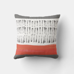 abstrakt fet stiliserad mönster-design med orange kudde