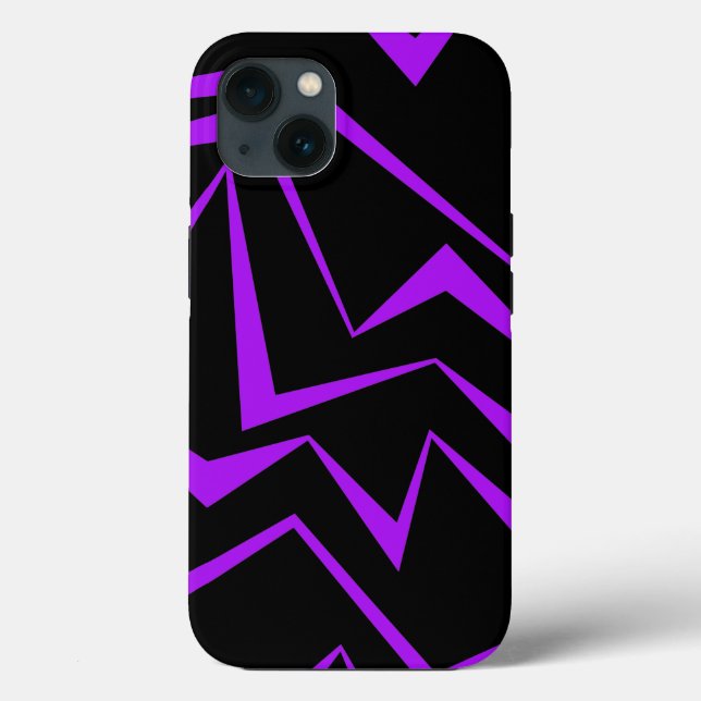 Abstrakt, fet, vibrerande geometrisk zigzag mönste (Baksida)