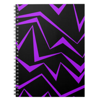 Abstrakt, fet, vibrerande geometrisk zigzag mönste anteckningsbok