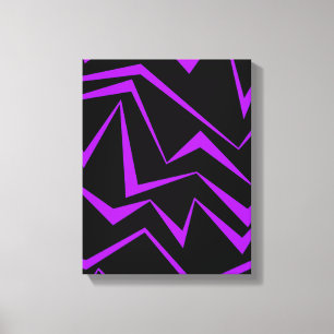 Abstrakt, fet, vibrerande geometrisk zigzag mönste canvastryck
