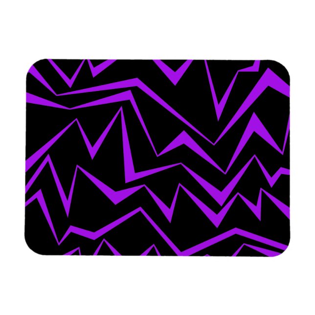 Abstrakt, fet, vibrerande geometrisk zigzag mönste magnet (Horisontell)
