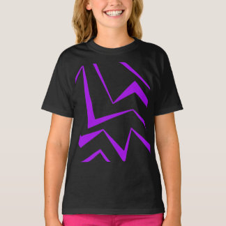 Abstrakt, fet, vibrerande geometrisk zigzag mönste t shirt