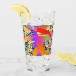 ABSTRAKT FIGUR MED RED HEAD DRESS GLASKOPP