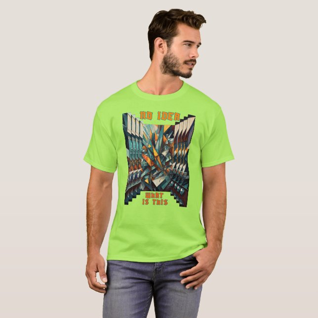 Abstrakt figurer med fjärilseffekt t shirt (Hel framsida)