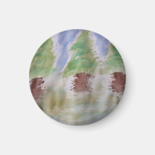 Abstrakt Fir Träd Magnet
