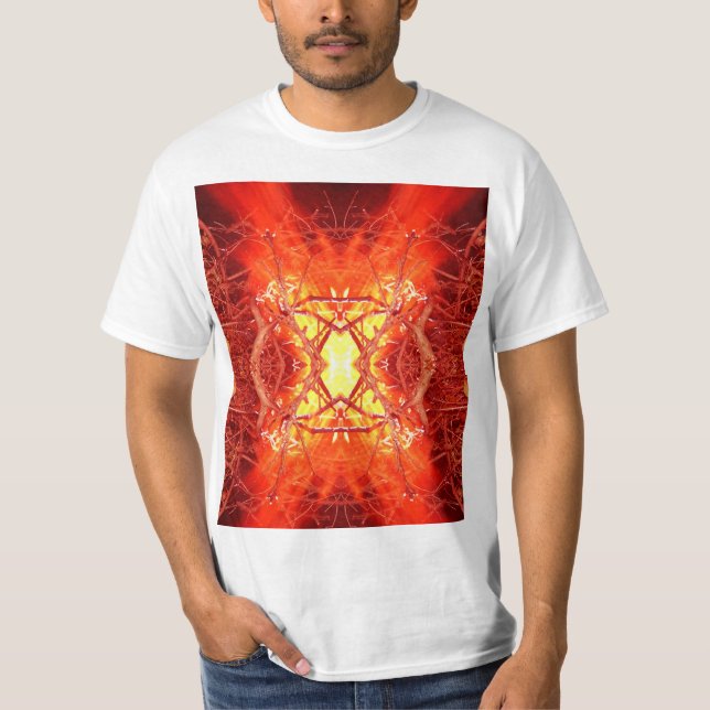 Abstrakt Fire T Shirt (Framsida)