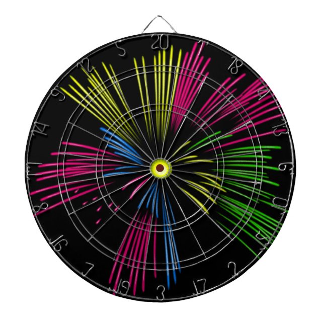Abstrakt Fireworks Explosion Dart Board Piltavla (Framsidan)