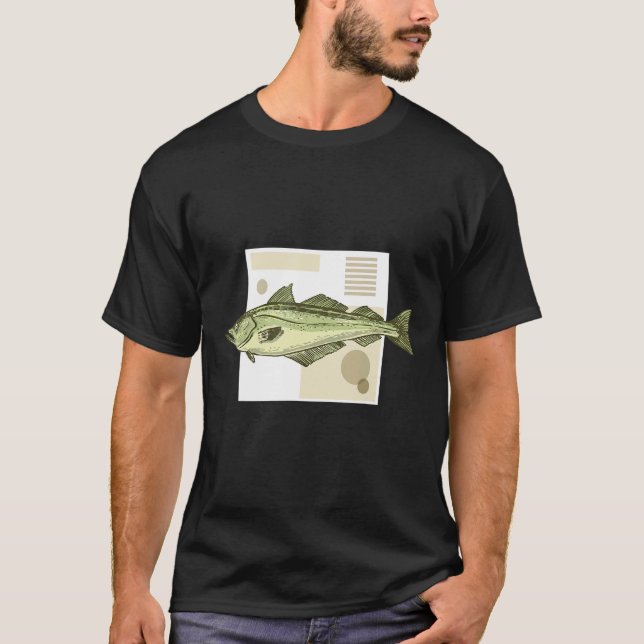 Abstrakt Fish Art T Shirt (Framsida)