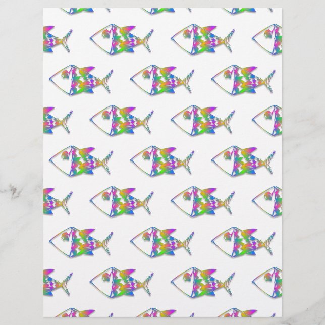 Abstrakt Fish Mönster (Framsida)