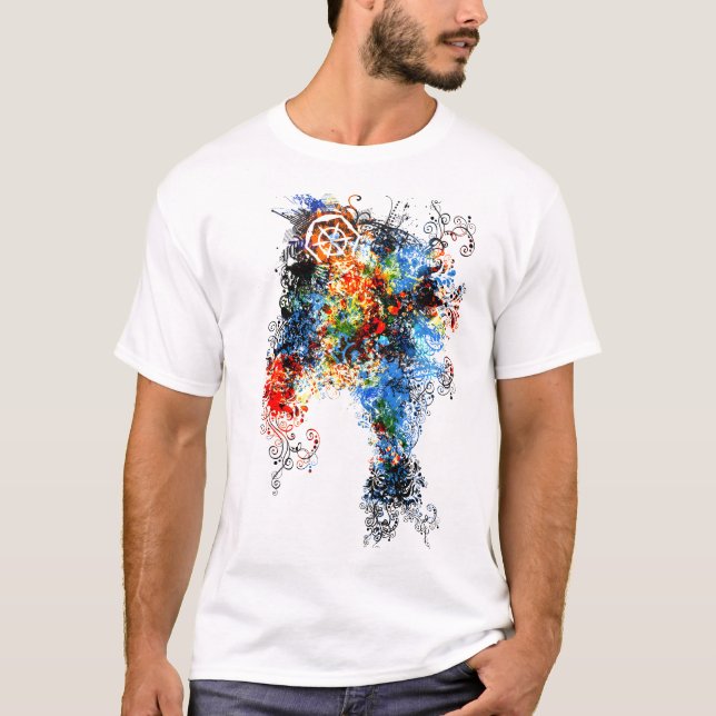 Abstrakt fisk t-shirt (Framsida)