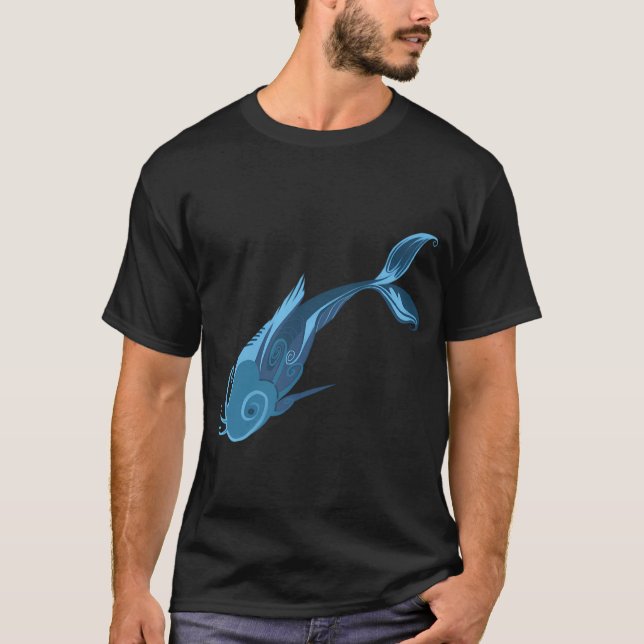 Abstrakt Fisk T Shirt (Framsida)