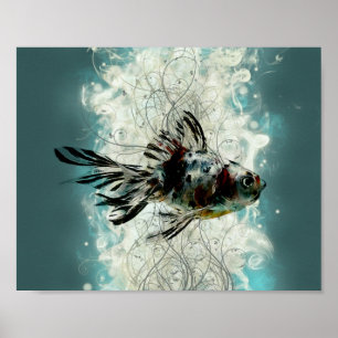 Abstrakt fiskdesign poster