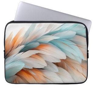 Abstrakt Fjäderflöde – Mjuk Elegans Laptop Fodral