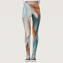 Abstrakt Fjäderflöde – Mjuk Elegans Leggings