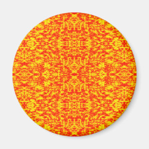 Abstrakt fjälltal i rött och Orange Magnet