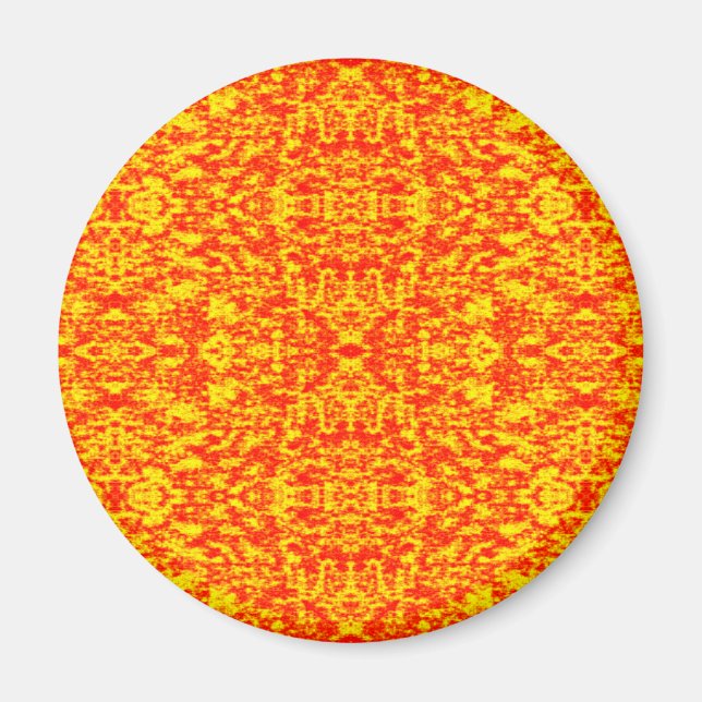 Abstrakt fjälltal i rött och Orange Magnet (Framsidan)