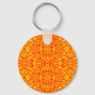 Abstrakt fjälltal i rött och Orange Nyckelring