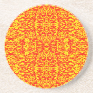 Abstrakt fjälltal i rött och Orange Underlägg