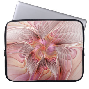 Abstrakt Fjäril Färgrik Fantasy Fraktal Konst Laptop Fodral