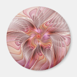 Abstrakt Fjäril Färgrik Fantasy Fraktal Konst Magnet