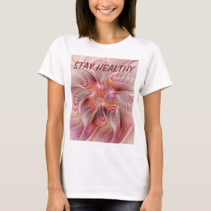 Abstrakt Fjäril Färgrik Fantasy Fraktal Konst T Shirt
