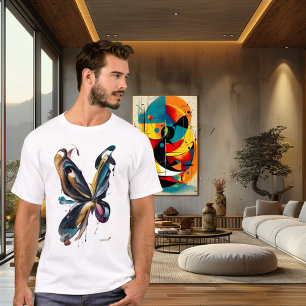 Abstrakt fjärilskonst – Flödande färguttryck T Shirt