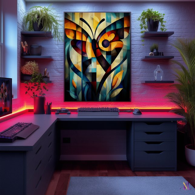 Abstrakt fjärilskonst - Geometrisk naturdesign Poster (Skapare uppladdad)