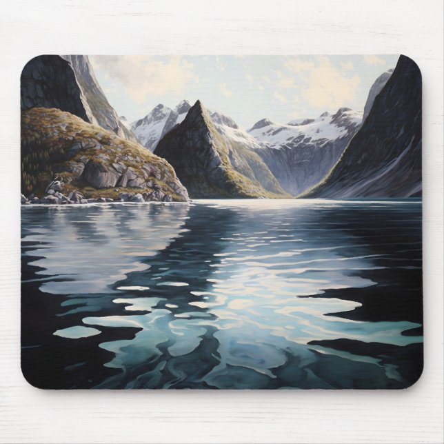 Abstrakt Fjord Musmatta (Framsidan)