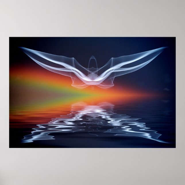 Abstrakt fladdermus siluett poster (Framsidan)