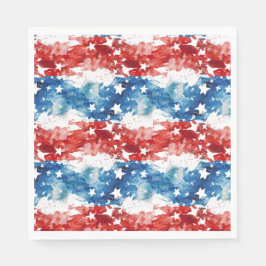 Abstrakt Flagga 4 juli Napkin Pappersservett