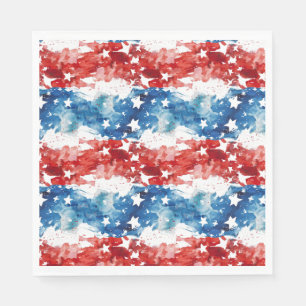 Abstrakt Flagga 4 juli Napkin Pappersservett
