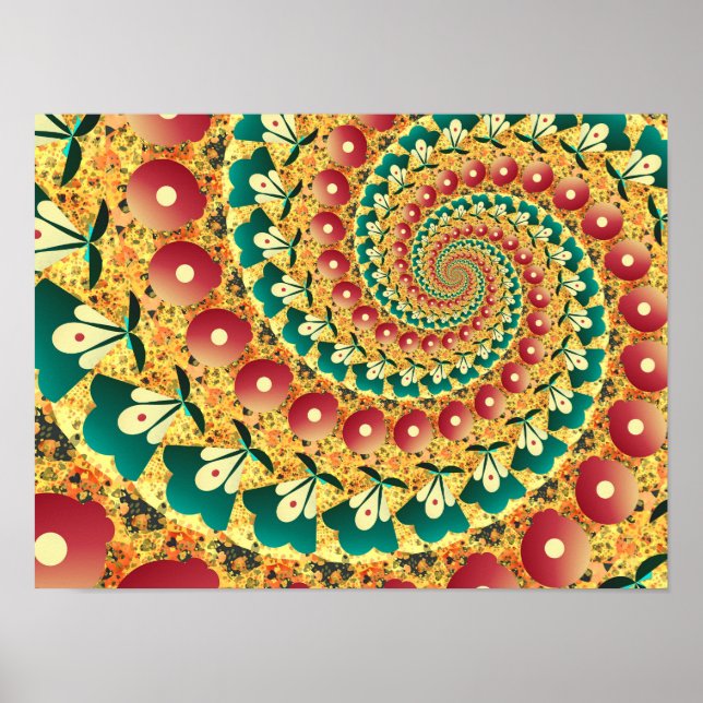 Abstrakt Fläkt Spiral Poster (Framsidan)