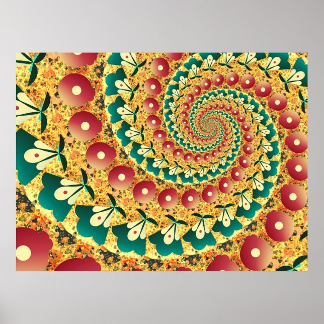 Abstrakt Fläkt Spiral Poster (Framsidan)