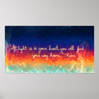 Abstrakt Flame Poster