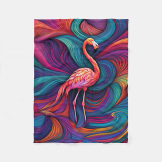 ABSTRAKT FLAMINGO BLANKET FLEECEFILT