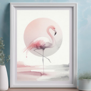 Abstrakt Flamingo Modern Trendig Homes Boho Poster