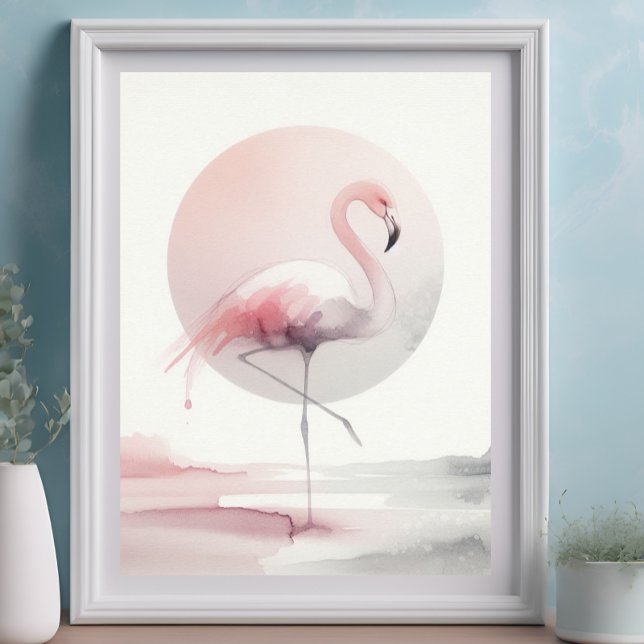 Abstrakt Flamingo Modern Trendig Homes Boho Poster (Skapare uppladdad)