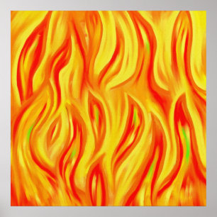 Abstrakt flammar poster