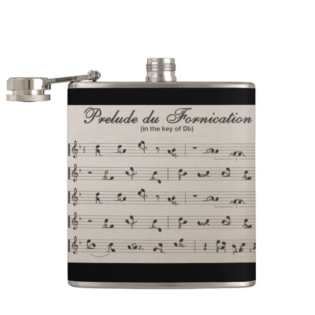 Abstrakt flaska som slås in i vinyl fickplunta (Öppnad)