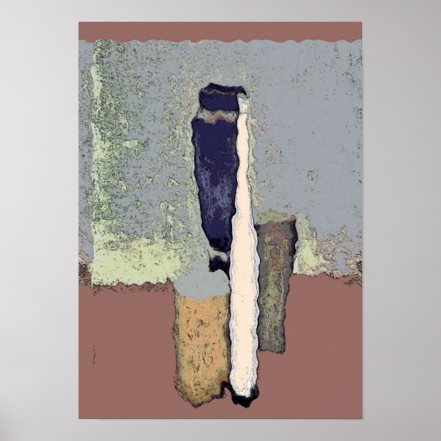 Abstrakt Flaskor still Life Poster (Framsidan)