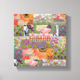 Abstrakt Flera Blommor 2 Sträckt Canvastryck