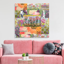 Abstrakt Flera Blommor 3 Canvastryck