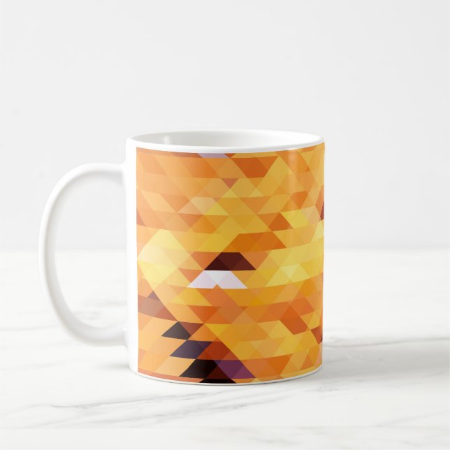 Abstrakt flerfärgad, låg polymosaik. kaffemugg (Vänster)