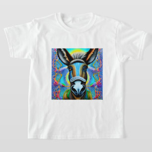 Abstrakt Flerfärgad, liten donkey T Shirt