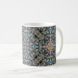 Abstrakt flerfärgad suckulent trädgårdsrosett kaffemugg