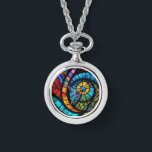 Abstrakt Flerfärgat halsband i fickformat<br><div class="desc">En ursprunglig abstrakt som staplar i en teckning</div>