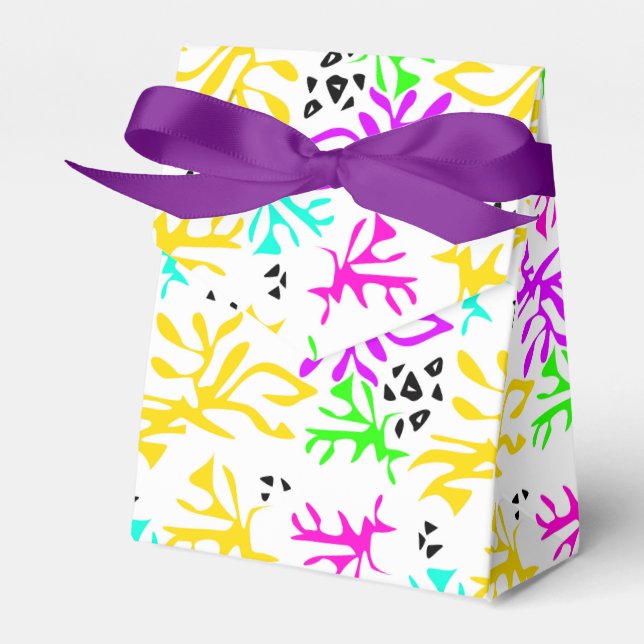 Abstrakt flerfärgat neon mönster presentaskar (Framsidan Sidan)