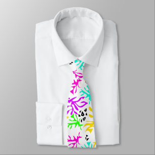 Abstrakt flerfärgat neon mönster slips